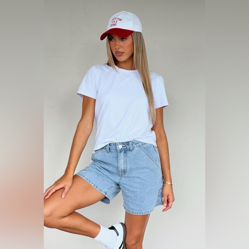 Light jean jorts